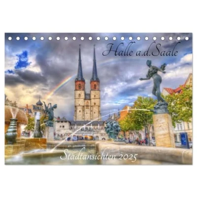Abbildung von Halle an der Saale Stadtansichten 2025 (Tischkalender DIN A5 quer), CALVENDO Monatskalender