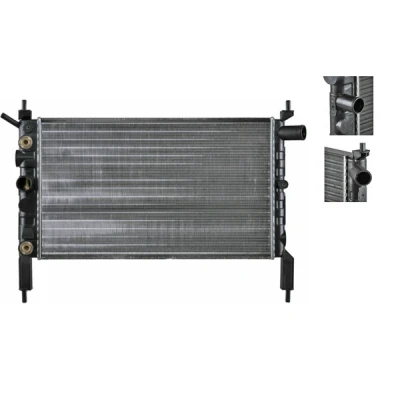 Abbildung von MAHLE ORIGINAL CR 1492 000S Kühler, Motorkühlung für Fahrzeuge ohne Klimaanlage 525 320 26 Kühlrippen mechanisch gefügt OPEL: Astra F CC