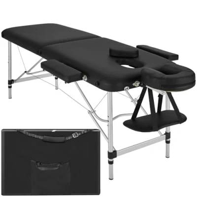 Abbildung von tectake Massageliege 2 Zonen mit Polsterung und (Set, 1 St., Tragetasche)
