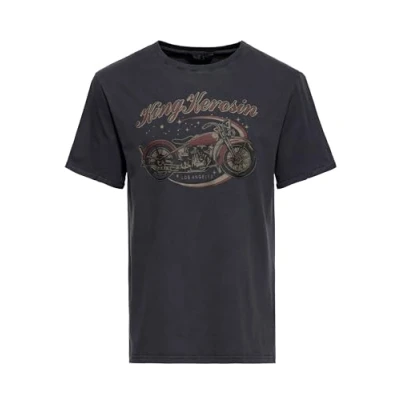 Abbildung von KingKerosin Print Shirt Bobber (1 tlg) Acid Washed