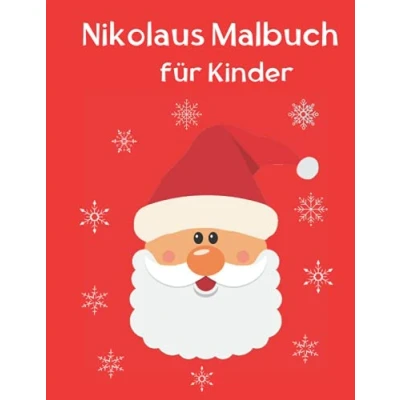 Abbildung von Nikolaus Malbuch Für Kinder: Weinachten, Weihnachtsbilder mit Nikolaus, Weinachten Kritzelbuch Mädchen und Jungen, Weihnachten ab ... 3 Jahren, Geschenke Kinder