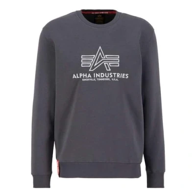 Abbildung von Alpha Industries Basic Embroidery Sweatshirt, Herren, Größe: Small, Vintage grey