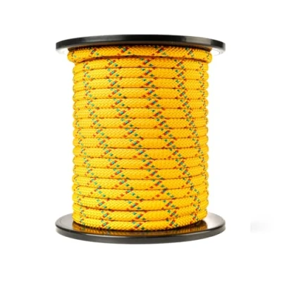 Abbildung von Snuro Polypropylen Seil (10mm, 50m, gelb mit rot und grün) Geflochtenes Leichtes Paracord für Outdoor, Survival Garten Bruchkraft 1326kg