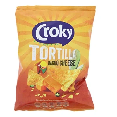 Abbildung von Croky Tortilla Chips Nacho Käse 20 Beutel x 40 Gramm