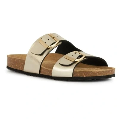 Abbildung von Geox D Brionia 36 Pantolette flach, Damen, Größe: 37, Oro Schuhe