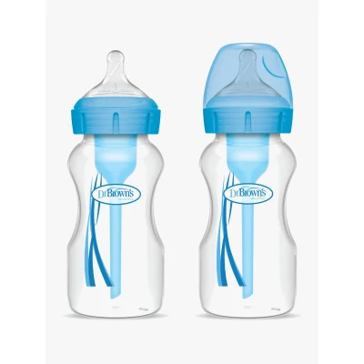 Abbildung von Dr. Brown&#039;s Options+ Weithals 270 ml 2er Pack, Blau