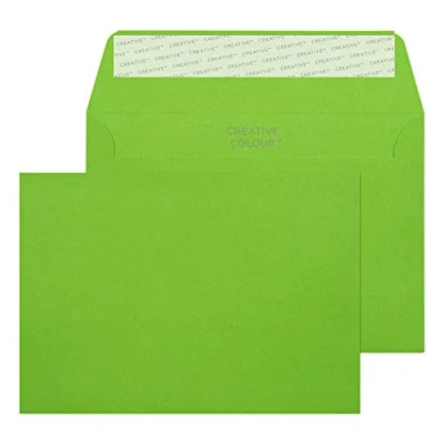 Abbildung von Blake Creative Colour 15107 Farbige Briefumschläge Haftklebung Limetten Grün C6 114 x 162 mm 120g/m² 25 Stück