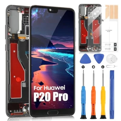 Abbildung von ARSSLY LCD Display für Huawei P20 PRO, Bildschirm PRO CLT L09 L29 6,1 Zoll Touchscreen Digitizer Full Assembly mit Reparatur Set, Schwarz Rahmen