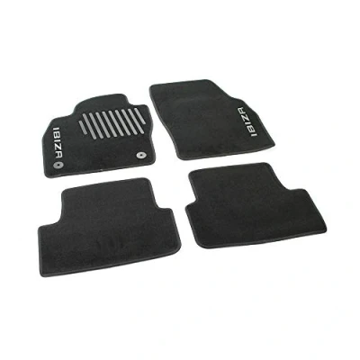 Abbildung von Seat 6F1061675041 Trail Textil Fußmatten 4X Stoffmatten Velours Matten Schwarz, mit Ibiza Schriftzug
