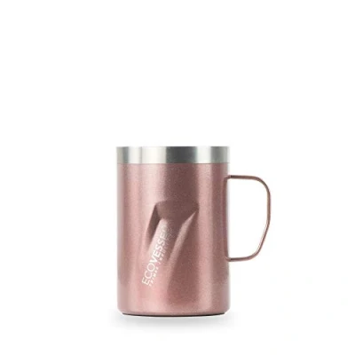 Abbildung von EcoVessel Transit 12oz/355ml Dreifach isolierte Heiß oder Kalttrinkflasche aus Edelstahl, Black Shadow, 12oz