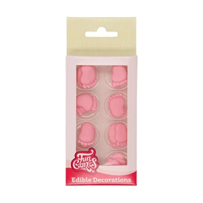 Abbildung von FunCakes Zucker Dekorationen Baby Füße Rosa Set/16