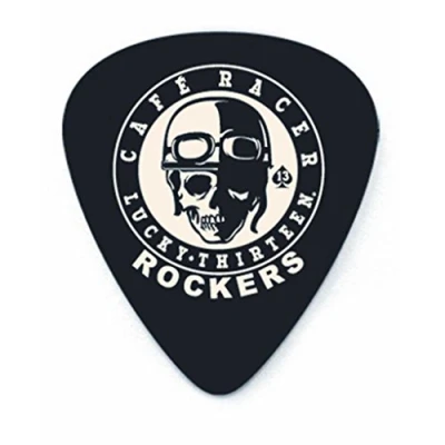 Abbildung von JIM DUNLOP Plektrum Lucky 13 serie III, 36 Stück, 0,73mm, Cafe Racer, Schwarz