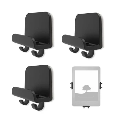 Abbildung von xtemtoamz Laptop Halterung Wand Tablet Wand, Selbstklebend Wandhalterung, Universelle Tablethalterungen für Laptops, Tablets, Handys, E Reader, Schwarz