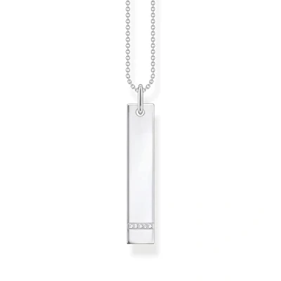 Abbildung von THOMAS SABO Kette mit Anhänger Tag Steinen, KE2134 051 14 L50V, Zirkonia (synth)