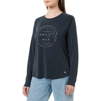 Abbildung von Key Largo WLS Explore Round Langarmshirt, Damen, Größe: Large, Black