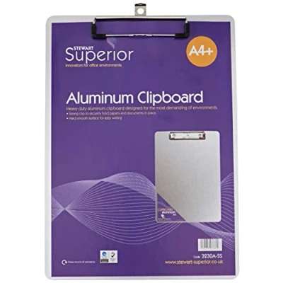 Abbildung von Seco Stewart Superior 3230A SS A4 Aluminium Klemmbrett mit robustem Clip