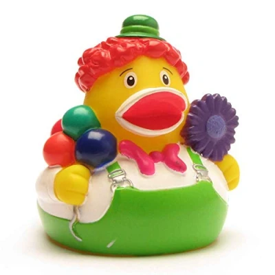 Abbildung von Badeente Clown I Quietscheentchen Duckshop L: 8 cm inkl. Badeenten Schlüsselanhänger im Set