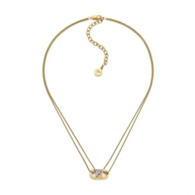 Abbildung von Emporio Armani Herren Edelstahl Halskette mit Karabinerverschluss, Ernte Gold