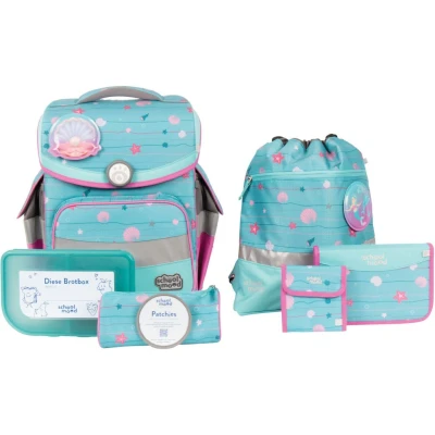 Abbildung von SCHOOL MOOD Schulranzen &quot;Timeless, Lilly (Meerjungfrau)&quot;, retroreflektierende Flächen, mit LED Patchy; aus recyceltem Material