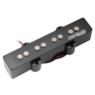 Abbildung von Wilkinson M Serie WOJB Variable Gauss Alnico 5 Jazz Bass Tonabnehmer Steg Vintage Ton Pickup für 4 Saiter JB Style E Bass,Schwarz
