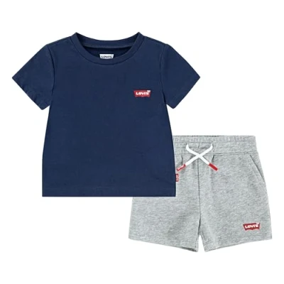 Abbildung von Levi&#039;s Batwing TEE SET Tshirt basic für Kinder, Größe: 98, Dress blues