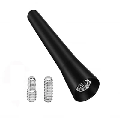 Abbildung von M14S Autoantenne Kurz Stab Dachantenne 6,5 cm Universal KFZ Radioantenne mit 16V Gewinde Adapter, Starker FM/AM/DAB Empfang, Kompakt für Optimierten Empfang