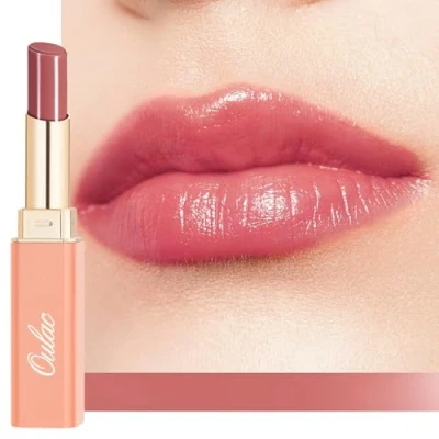 Abbildung von Oulac 2 in1 Lippenstift und Lip Balm, Saftiger Glänzender lippenpflege Lippenstift,Geschmeidige Hydratisierte Lippen, Glänzendes Finish für trockene, rissige Vegan (17) Marsala