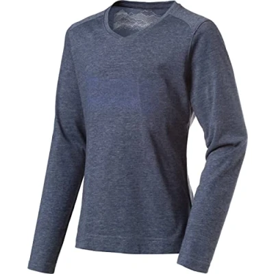 Abbildung von McKINLEY Mädchen Bubba Longsleeve, Melange/Navy Dark, 152