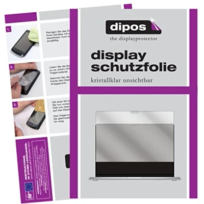 Abbildung von dipos I 2X Schutzfolie klar kompatibel mit Apple MacBook Pro 14 Zoll (2021) Folie Displayschutzfolie