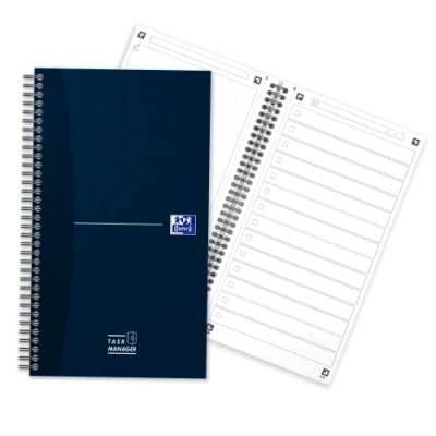Abbildung von Oxford Task Manager, To Do Listen Notizbuch, Spiralbindung, 460 Seiten, blau, 1 Stück
