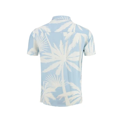 Abbildung von Key Largo MSH Palms Patterned Hemd, Herren, Größe: Small, Sea blue
