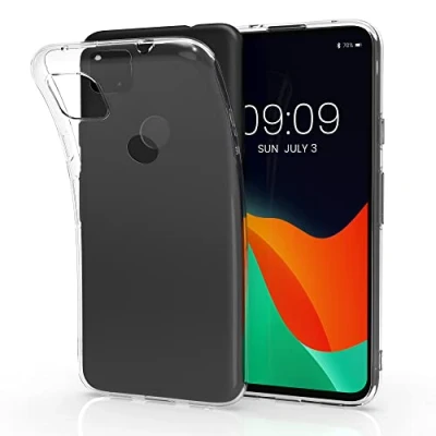 Abbildung von kwmobile Hülle kompatibel mit Google Pixel 4a Silikon Handyhülle Transparent Handy Case in