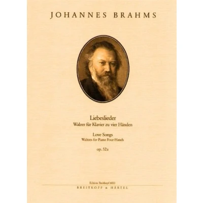 Abbildung von Liebeslieder op. 52a für Klavier vierhändig 18 Walzer Breitkopf Urtext (EB 6033): Hrsg. v. Joachim Draheim