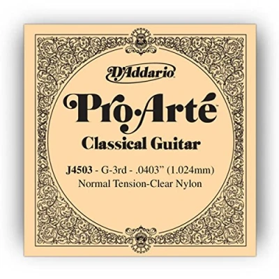 Abbildung von D&#039;Addario J4503 Pro Arte Einzelsaite Classic Nylon, 0,10 cm (0,040 Zoll), G 3rd