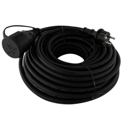 Abbildung von REV Verlängerungskabel 25m außen, Aussenbereich wasserd. IP44, 3680W, 16A, schwarz