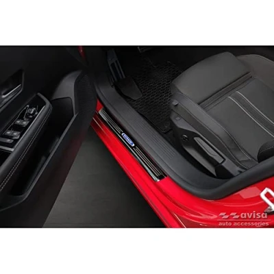 Abbildung von Mirror Black Inox door sill protectors compatible with Opel Astra (L) Hatchback 2021 &amp; Sports Tourer &#039;Hybrid&#039; 4 pieces