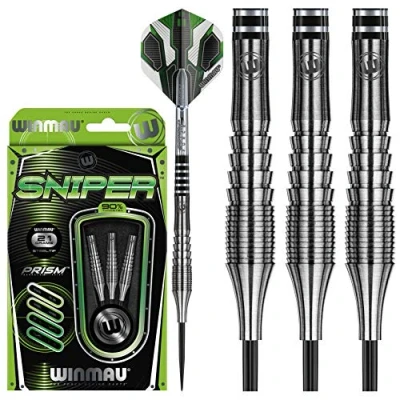 Abbildung von WINMAU Sniper 21 Gramm Professionelles Wolfram Dart Set mit Flights und Schäften (Shafts)