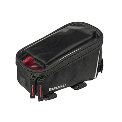 Abbildung von Basil B.V. 291037var a2 fahrradtasche zum rahmen für telefon mit reflektierend und wasserdicht FARBE SCHWARZ SIZE