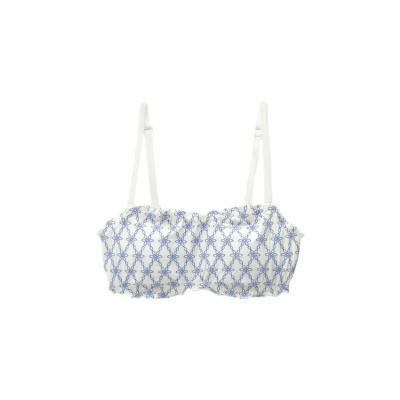 Abbildung von Next Embroidered Regular FIT Bikinitop, Damen, Größe: 40, White blue