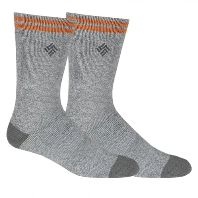 Abbildung von Columbia Herren 92% Acrylic, 7% Polyester, 1% Spandex Lässige Socken, Grau/Burnt Orange, 37.5 46 EU
