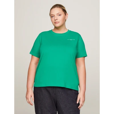 Abbildung von Tommy Hilfiger Curve T Shirt CRV 1985 REG MINI CORP C NK SS Große Größen