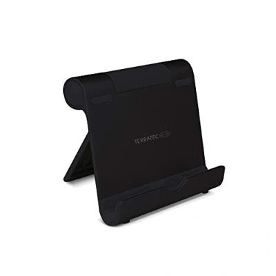 Abbildung von Terratec iTab S Schwarz Tablet Ständer, (Tablet Smartphone Größe S, Aluminium, Standfuß Handy Halter, schwarz)