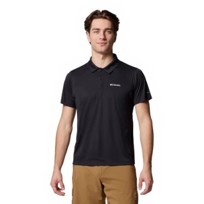Abbildung von Columbia Men&#039;s Zero Rules Light Polo, Technical Polo Shirt, Black, S