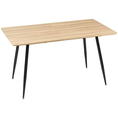 Abbildung von HOMCOM Esstisch Wohnzimmertisch mit Holzoptik (Speisetisch, 1 St., Küchentisch), Naturholz 140 x 80 76 cm