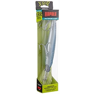 Abbildung von Rapala X Rap Magnum Angelköder Angelzubehör mit großer Tauchschaufel Salzwasser Spinnköder Lauftiefe 4,5m Fischköder 12cm, 32g Hergestellt in Estland Silver