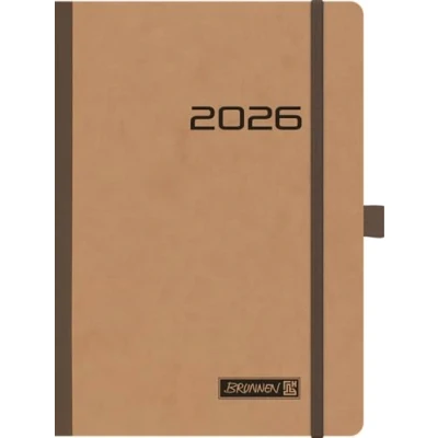 Abbildung von Brunnen Buchkalender 796 A5 1 Woche/2 Seiten Karton braun 2026