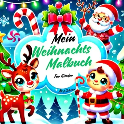 Abbildung von Weihnachtsmalbuch: Weihnachtsmalbuch für Kinder ab 2 Jahren: Liebevoll gestaltetes Malbuch Kleinkinder / Große Motive zum Ausmalen über 53 Förderung der Kreativität und Motorik