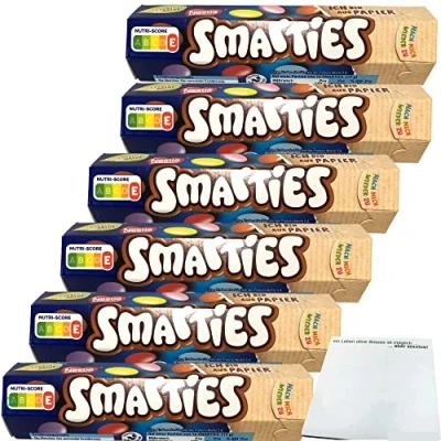 Abbildung von Nestle Smarties Einzelrolle Hexagon Rolle 6er Pack (6x38g) + usy Block