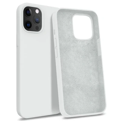 Abbildung von MyGadget Hülle kompatibel mit iPhone 12 Pro Gummierte Handyhülle [ 3 Layer Struktur ] Schutzhülle Soft Inlay &amp; Hardcase Cover außen Weiß