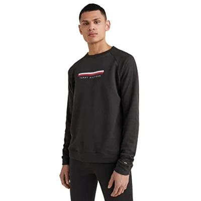 Abbildung von Tommy Hilfiger Track Nachtwäsche Shirt, Herren, Größe: Large, Black